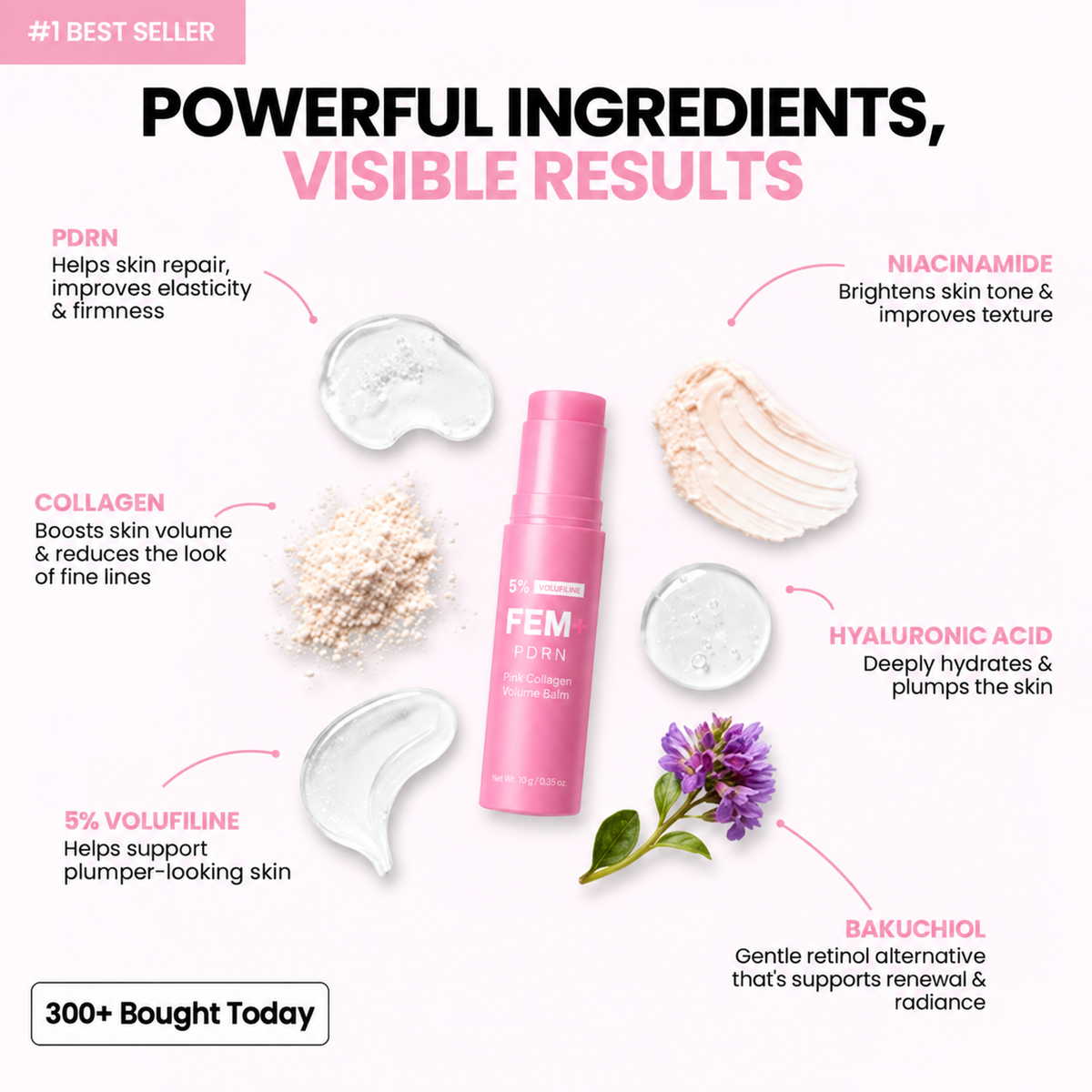 FEM+ balm featured ingredients