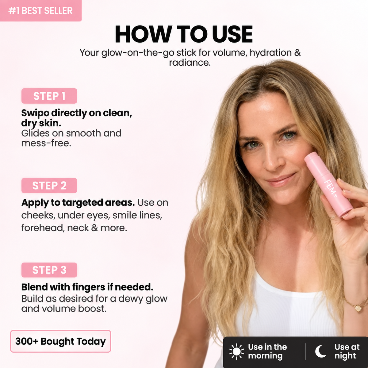 How to use FEM+ Collagen Plump and Repair Volufiline Balm
